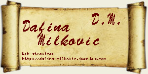 Dafina Milković vizit kartica